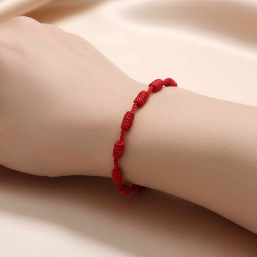 Bracelet Red 7 Knot