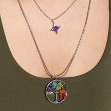 Load image into Gallery viewer, Necklace Long Silver Hindu Charms