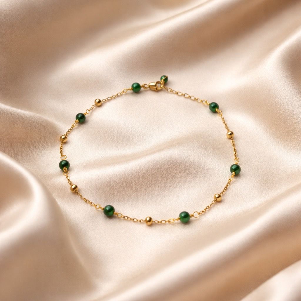 Anklets Beaded Stones Simple