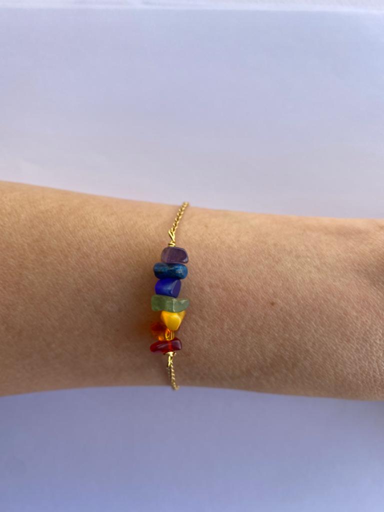 Bracelet Chopped Natural Stones