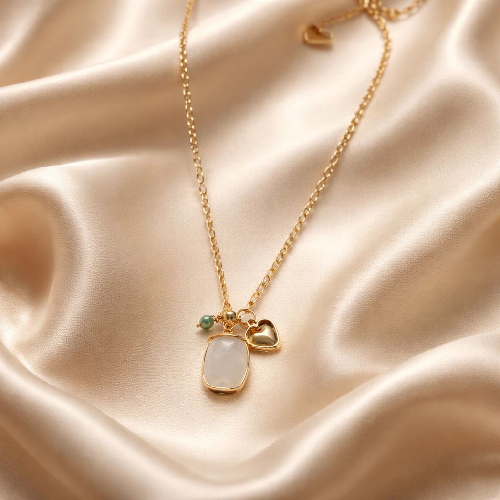 Necklace Classic One Stone with Charms