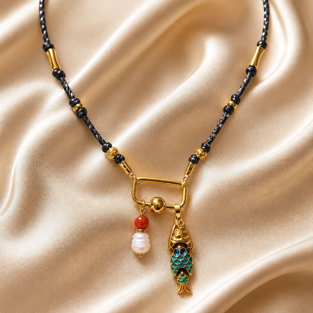 Necklace Colorful Thread / Fish Collection