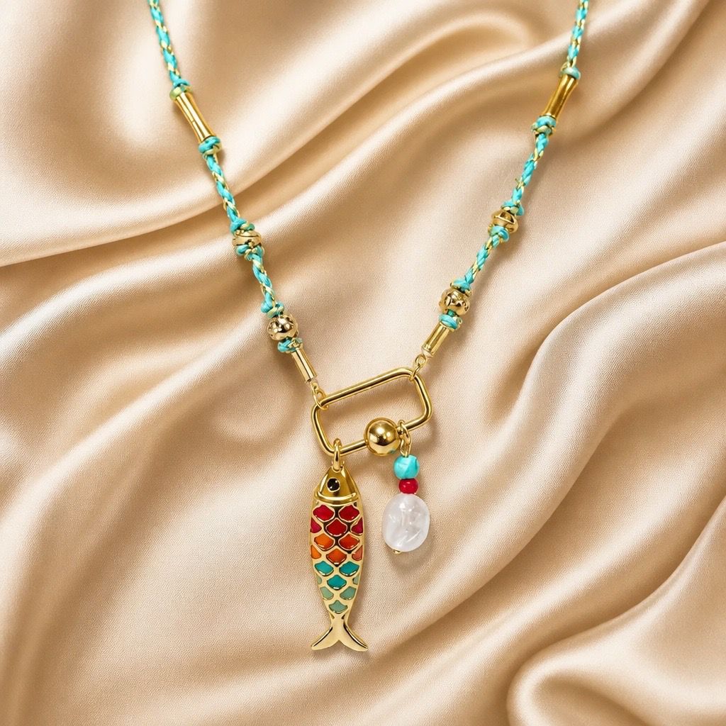 Necklace Colorful Thread / Fish Collection