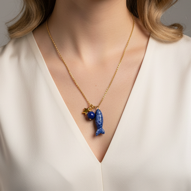 Necklace Long / Fish Collection