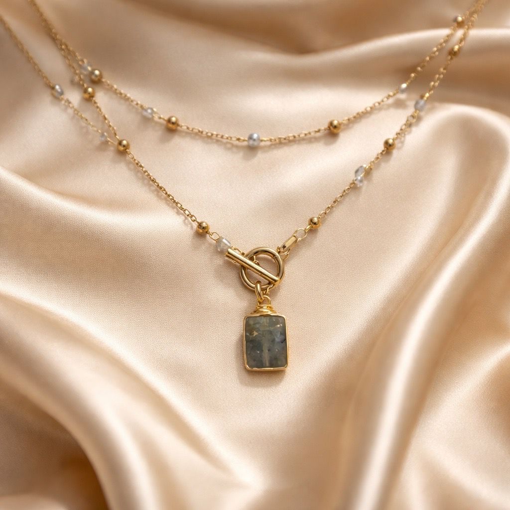 Necklace Long Sailor Beads with One Stone