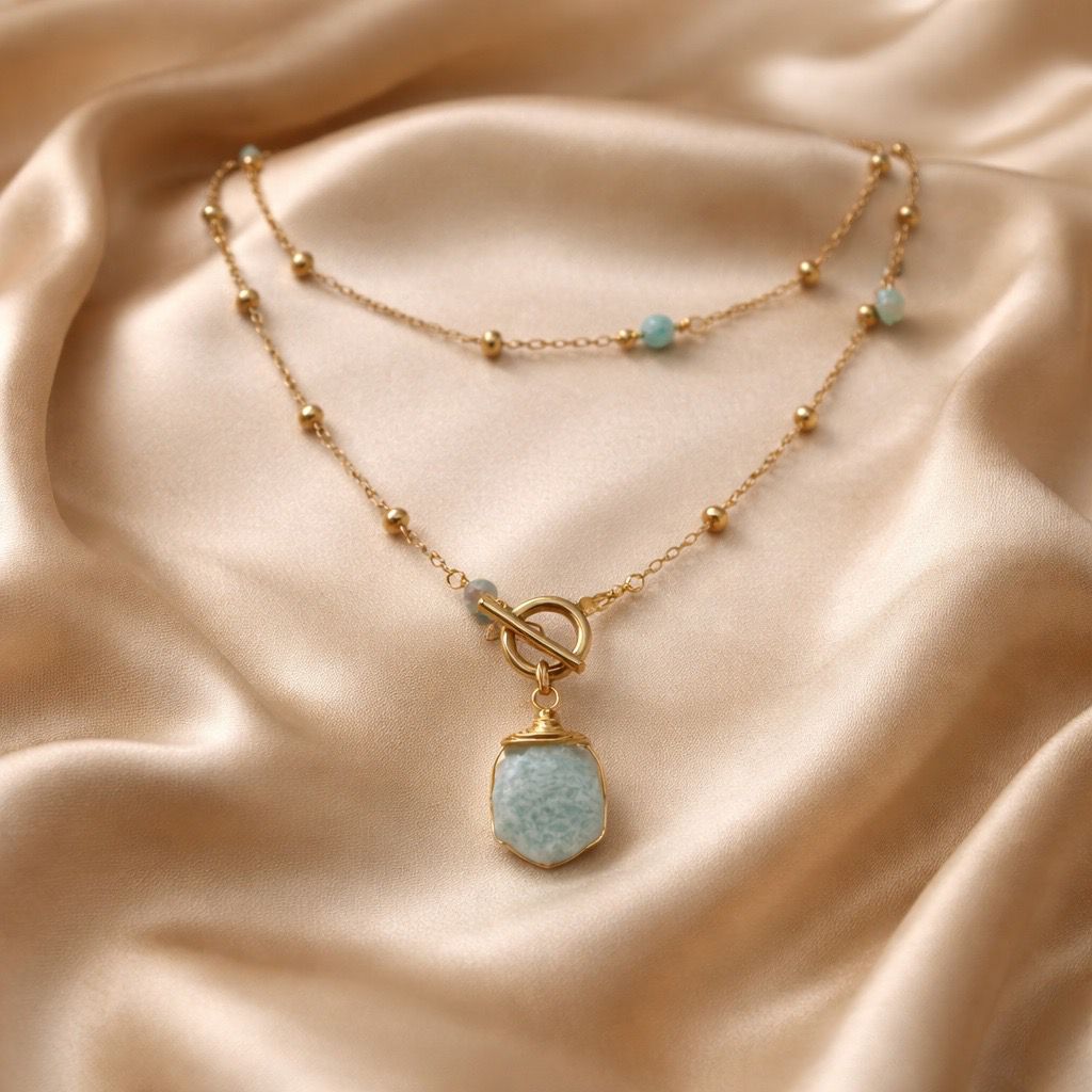 Necklace Long Sailor Beads with One Stone