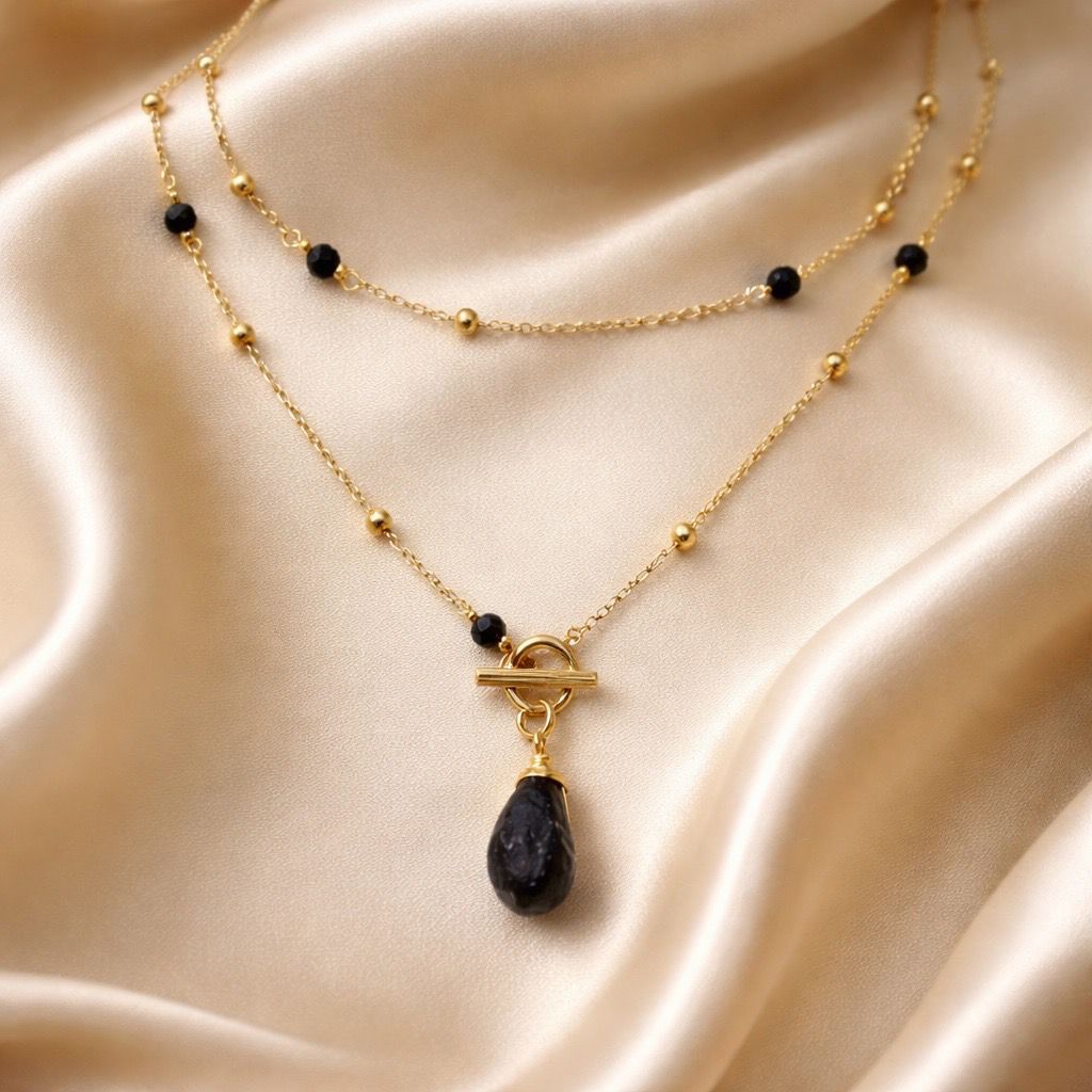 Necklace Long Sailor Beads with One Stone