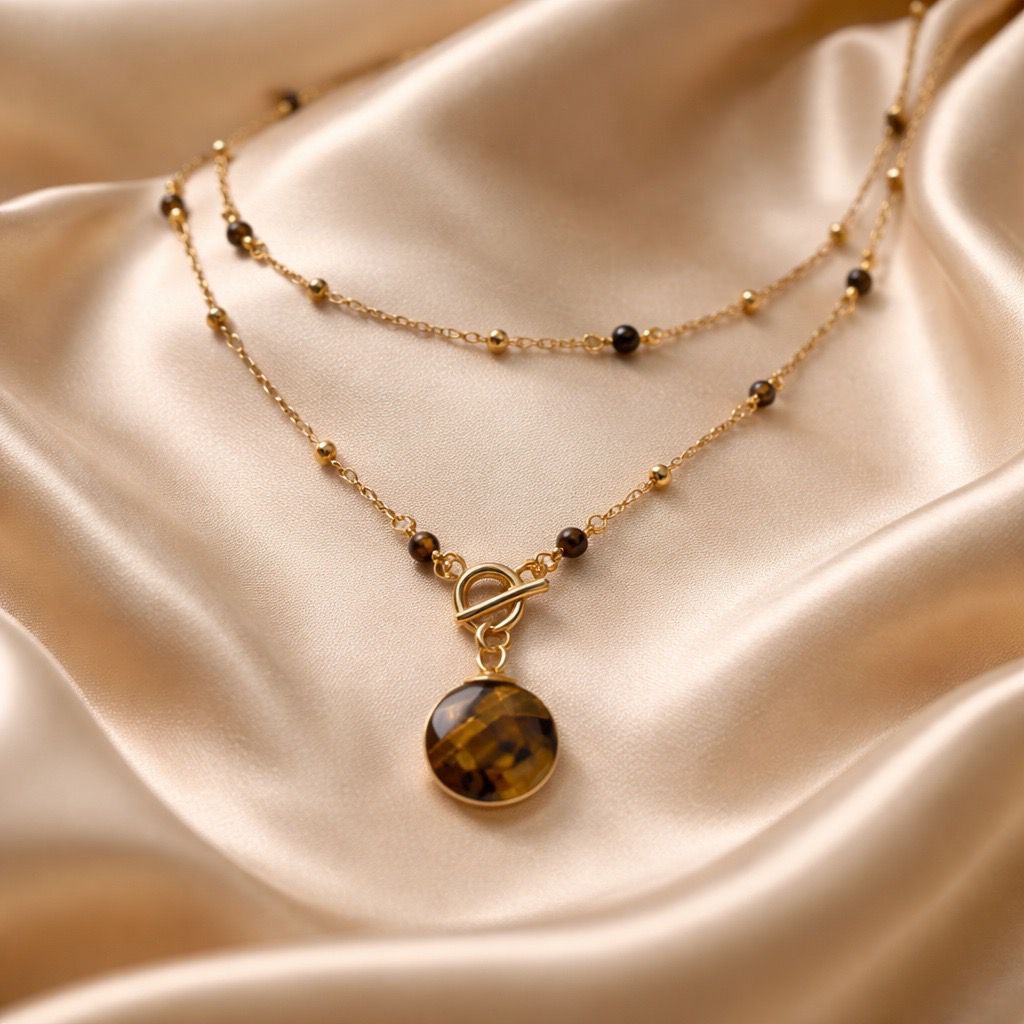 Necklace Long Sailor Beads with One Stone