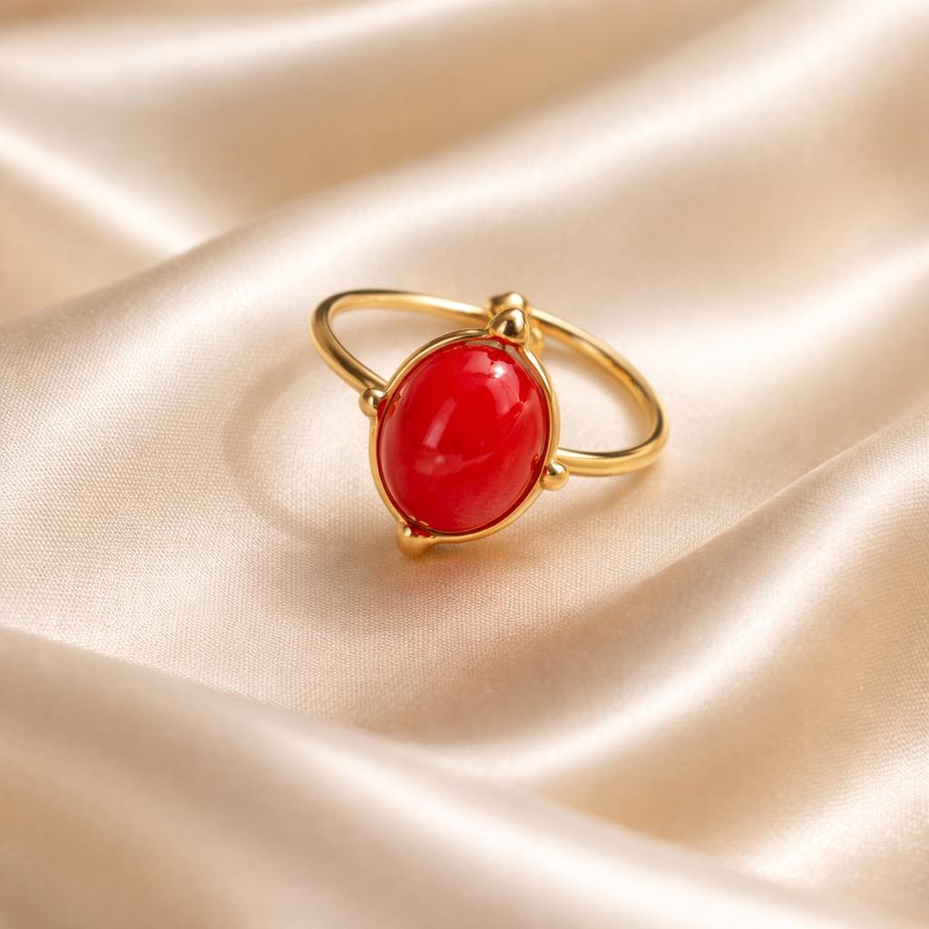 Rings Stainless Steel Hindu Coral