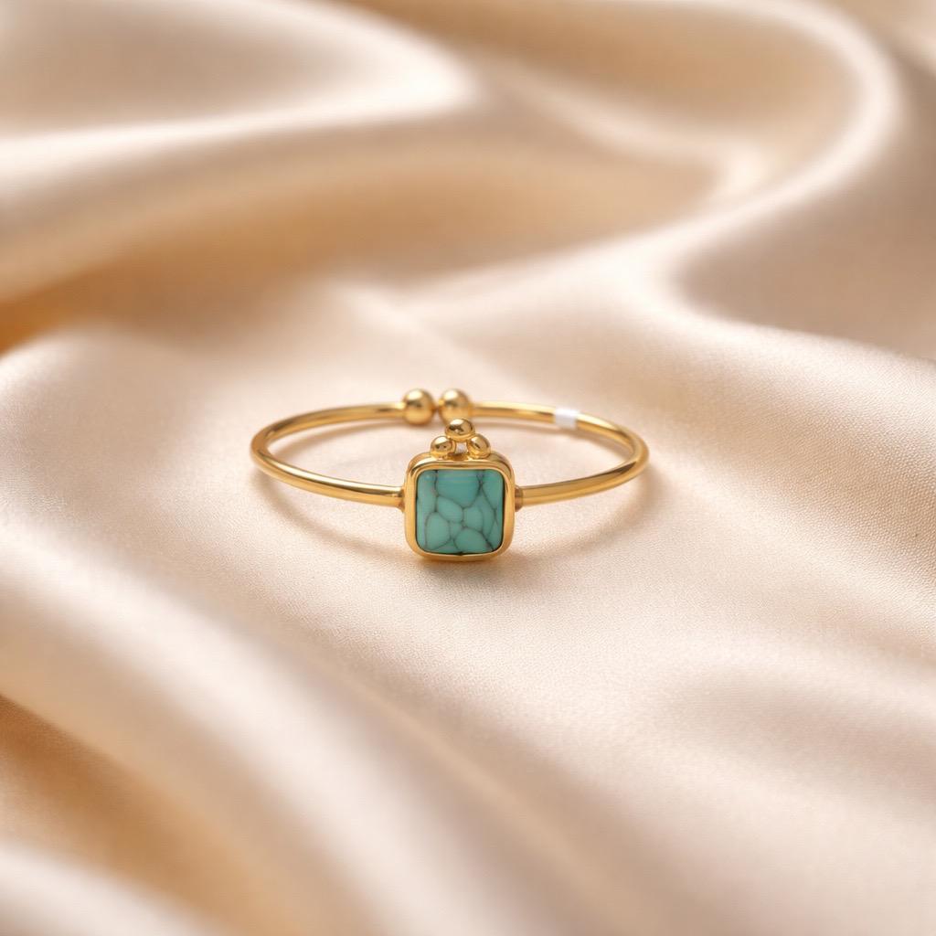 Rings Stainless Steel Hindu Turquoise