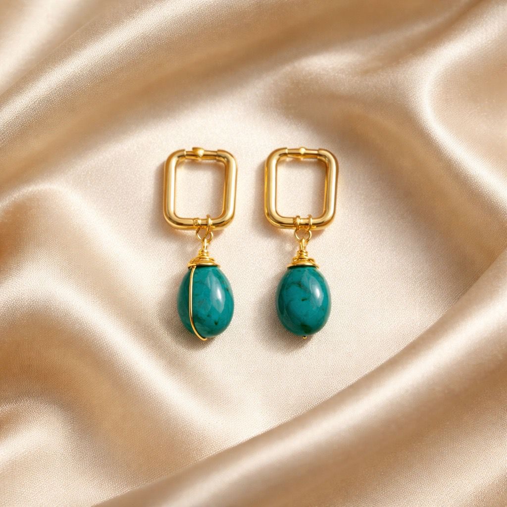 Earrings Square Hoops