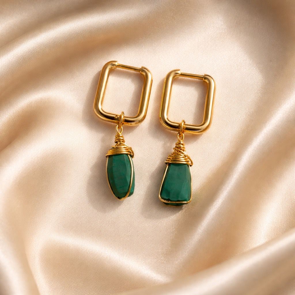 Earrings Square Hoops