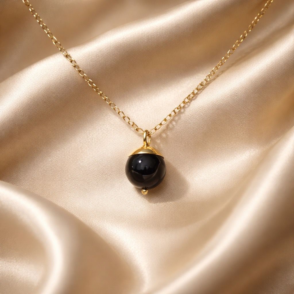 Necklace One Bead Semi-Precious Stone
