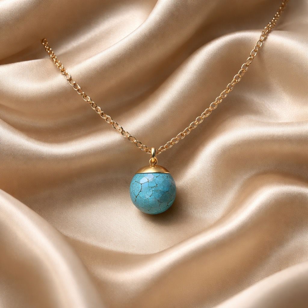 Necklace One Bead Semi-Precious Stone