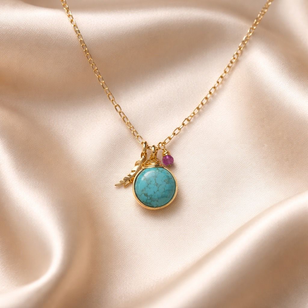 Necklace Classic One Stone with Charms