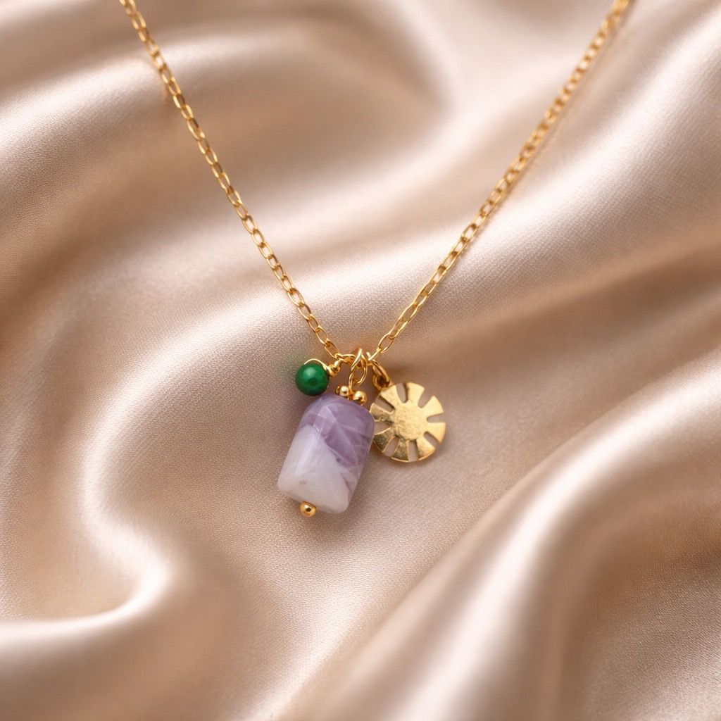 Necklace Classic One Stone with Charms