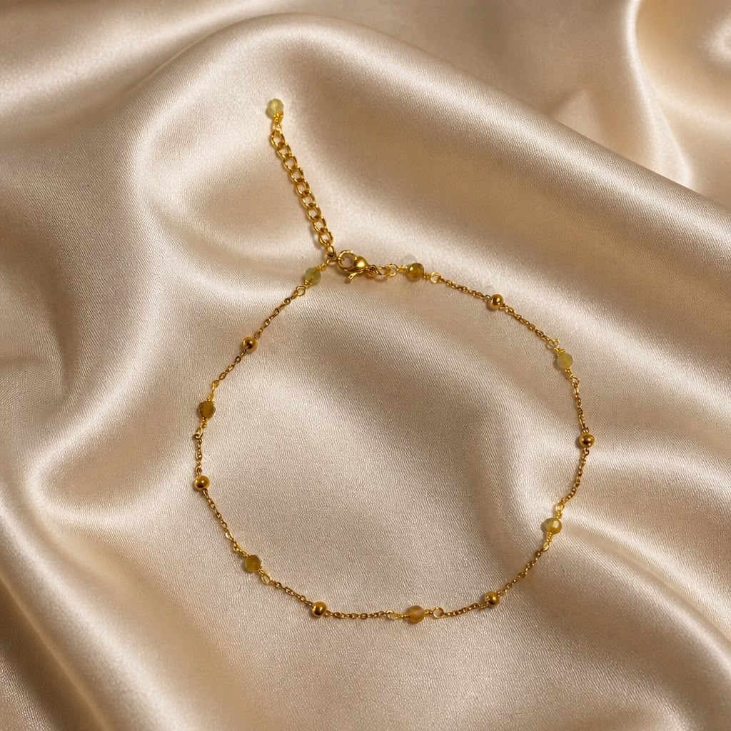 Anklets Beaded Stones Simple