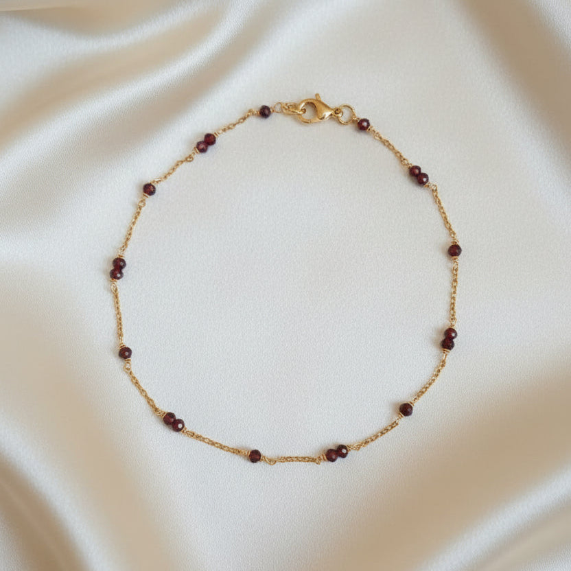 Anklets Beaded Stones Simple