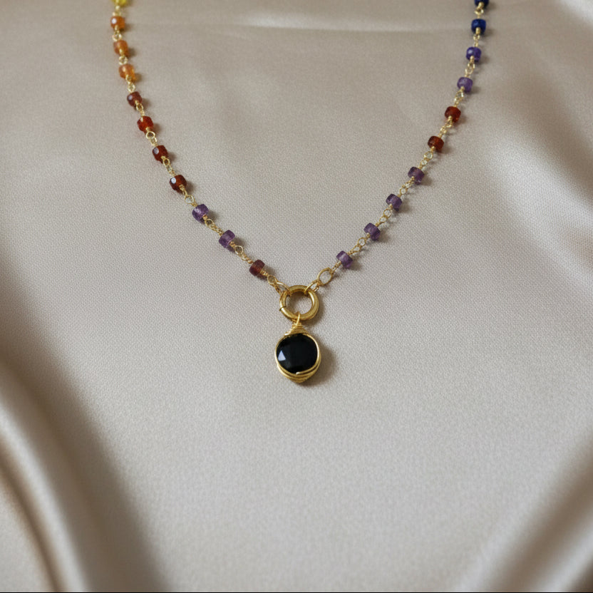 Necklace 10mm Heishi Beads with Pearl/Stone