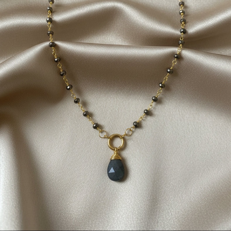 Necklace 10mm Heishi Beads with Pearl/Stone