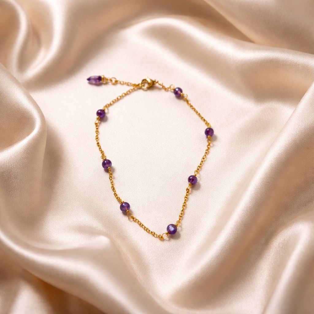 Anklets Beaded Stones with Charm