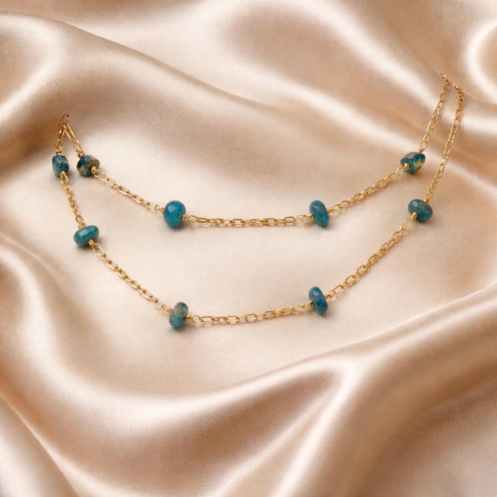 Necklace Rosary with Chopped Stones