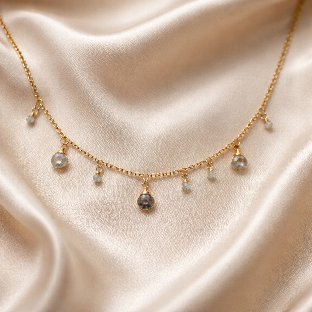 Necklace 7 Beads and Stones