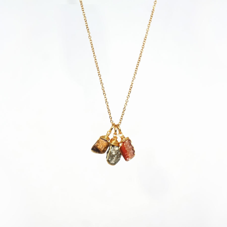 Necklace 3 Stones Zodiac Signs