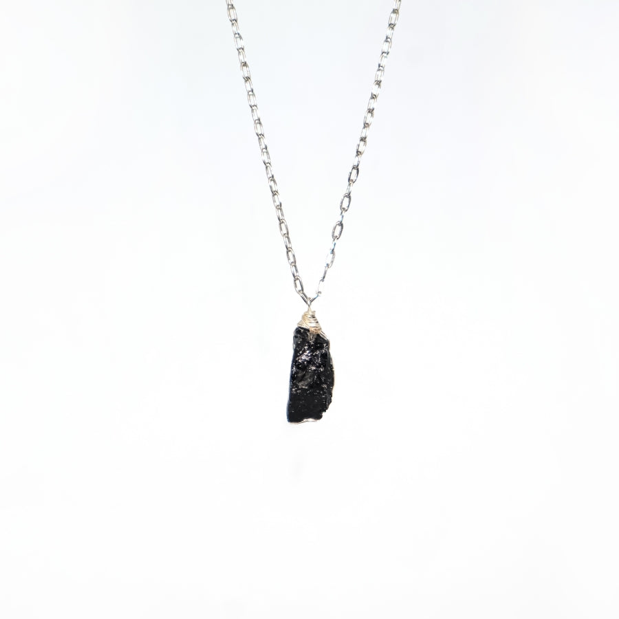 Necklace Classic Cage Natural Stones (Silver)