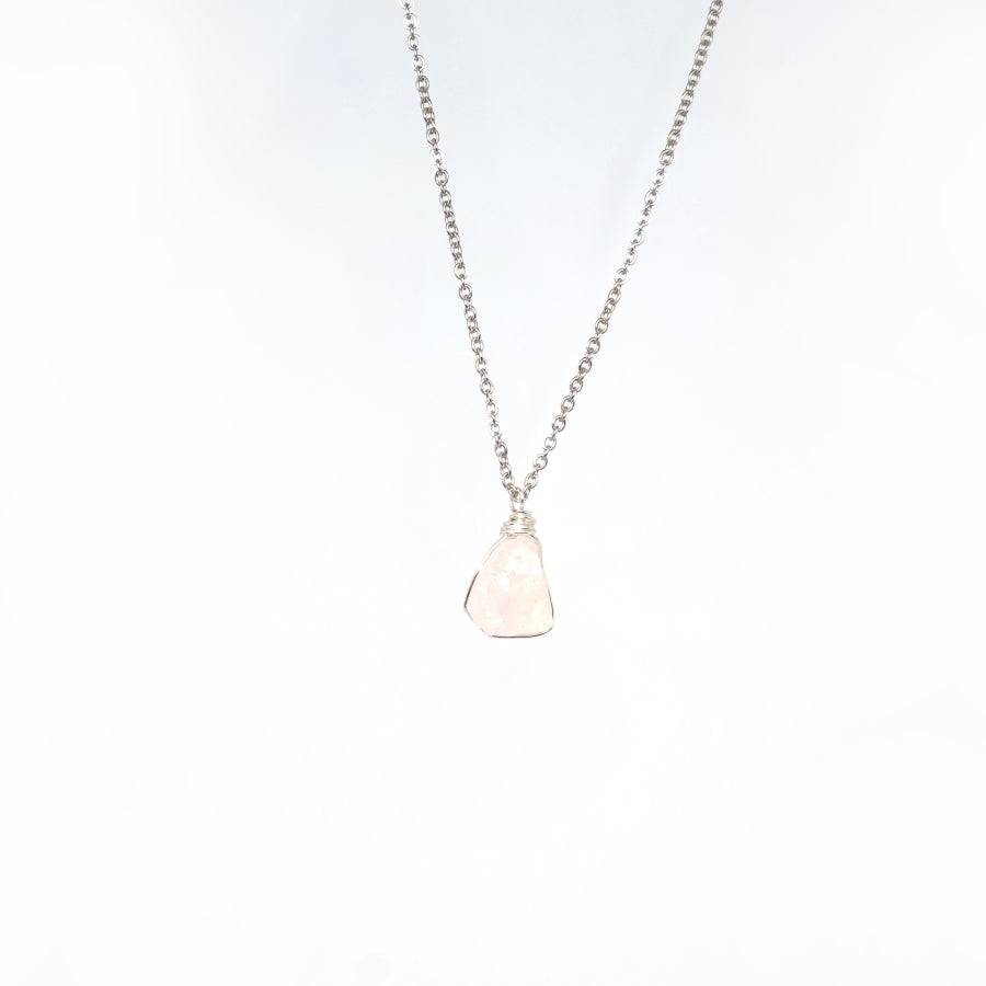 Necklace Classic Cage Natural Stones (Silver)