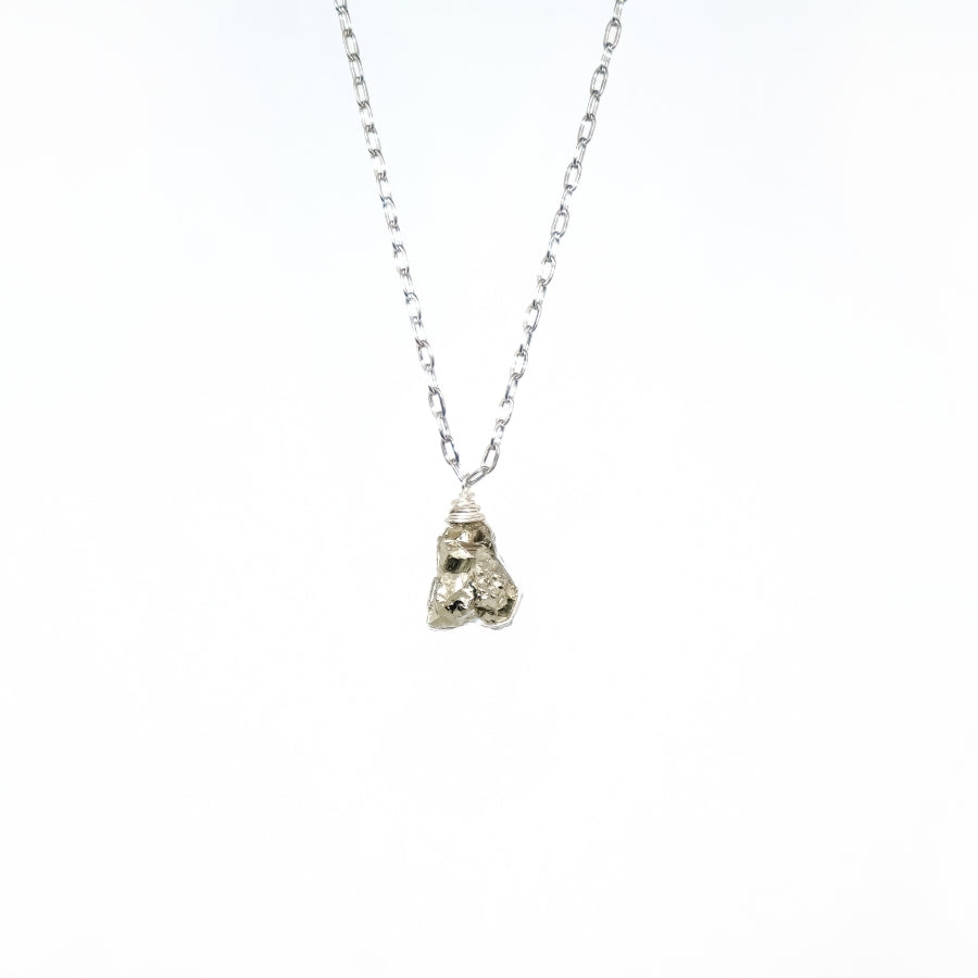 Necklace Classic Cage Natural Stones (Silver)