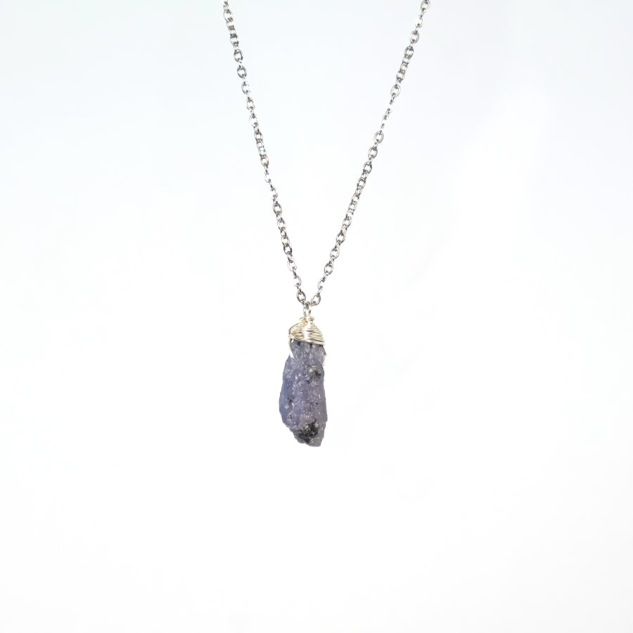 Necklace Classic Cage Natural Stones (Silver)
