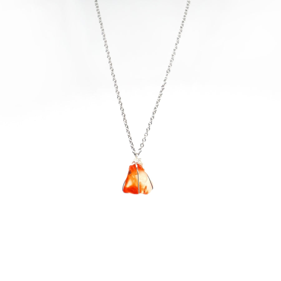 Necklace Classic Cage Natural Stones (Silver)