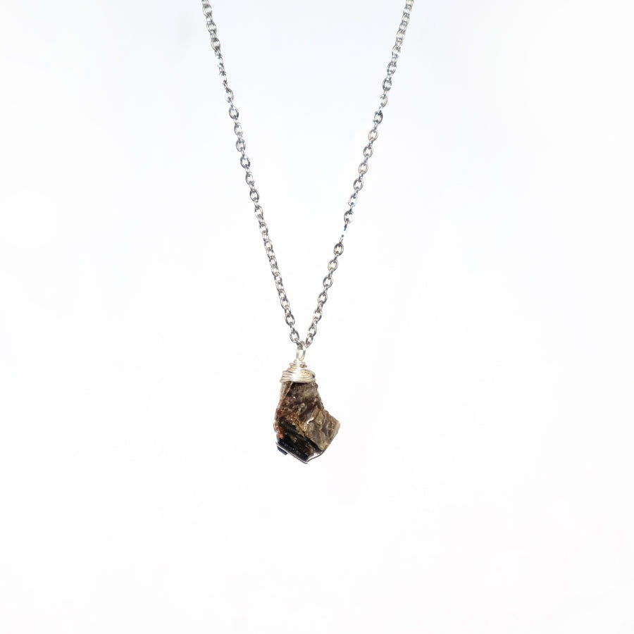 Necklace Classic Cage Natural Stones (Silver)