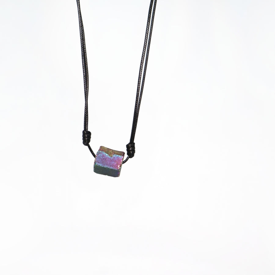 Necklace Leather Stick Stones