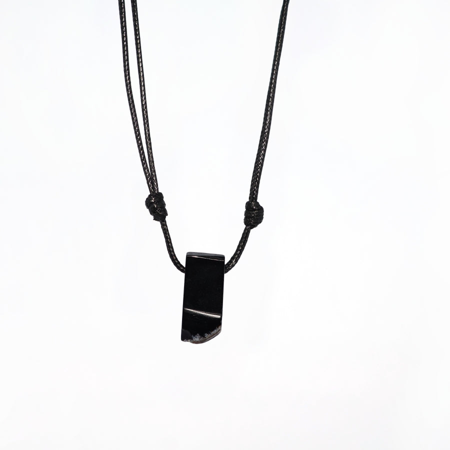 Necklace Leather Stick Stones