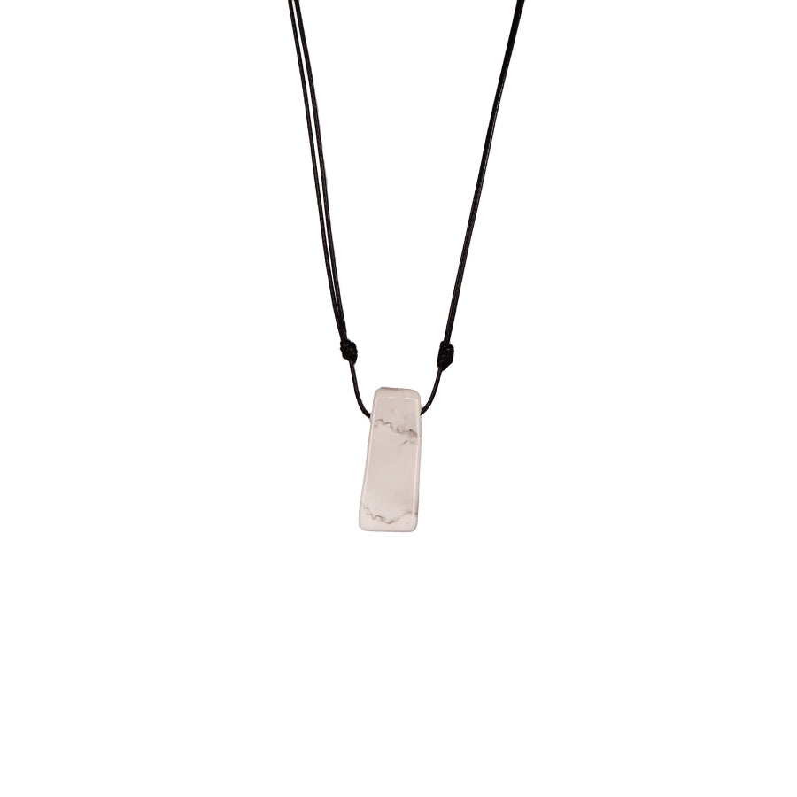 Necklace Leather Stick Stones