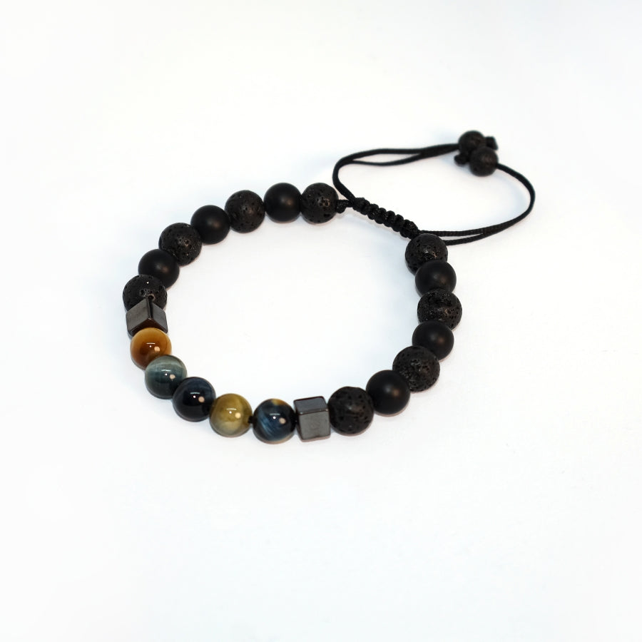 Bracelet Man Onyx/Mix Cat Eye/Hematite 8mm