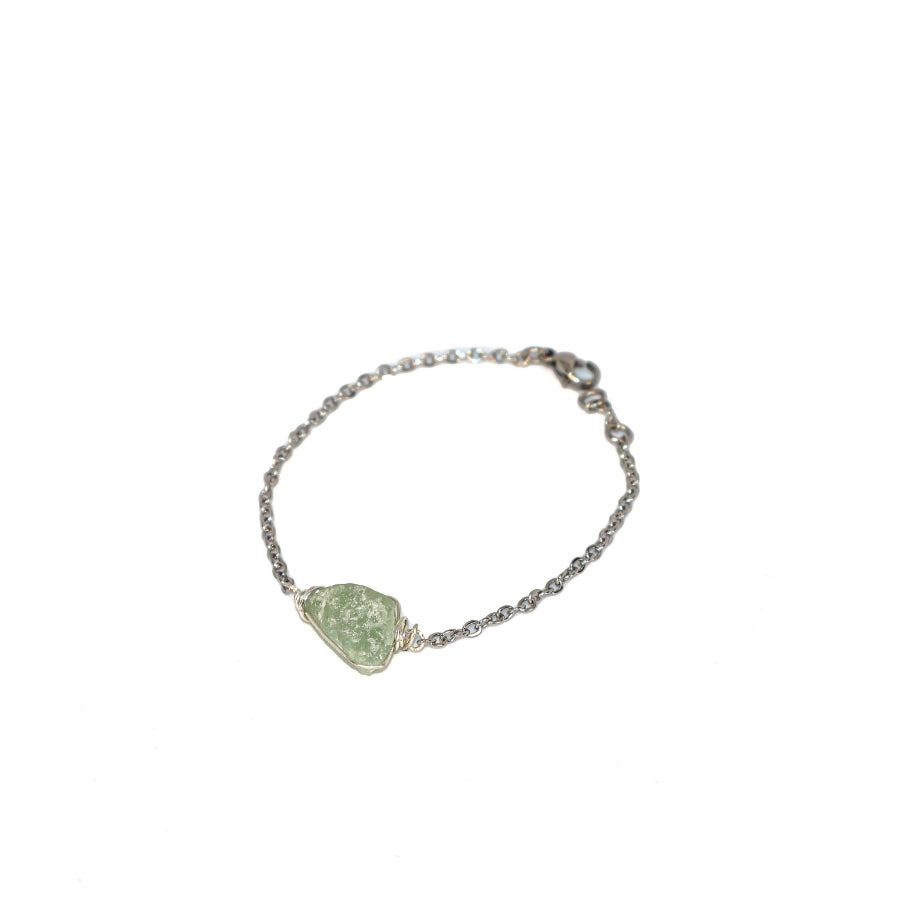 Bracelet Cage Natural Stones (Silver)