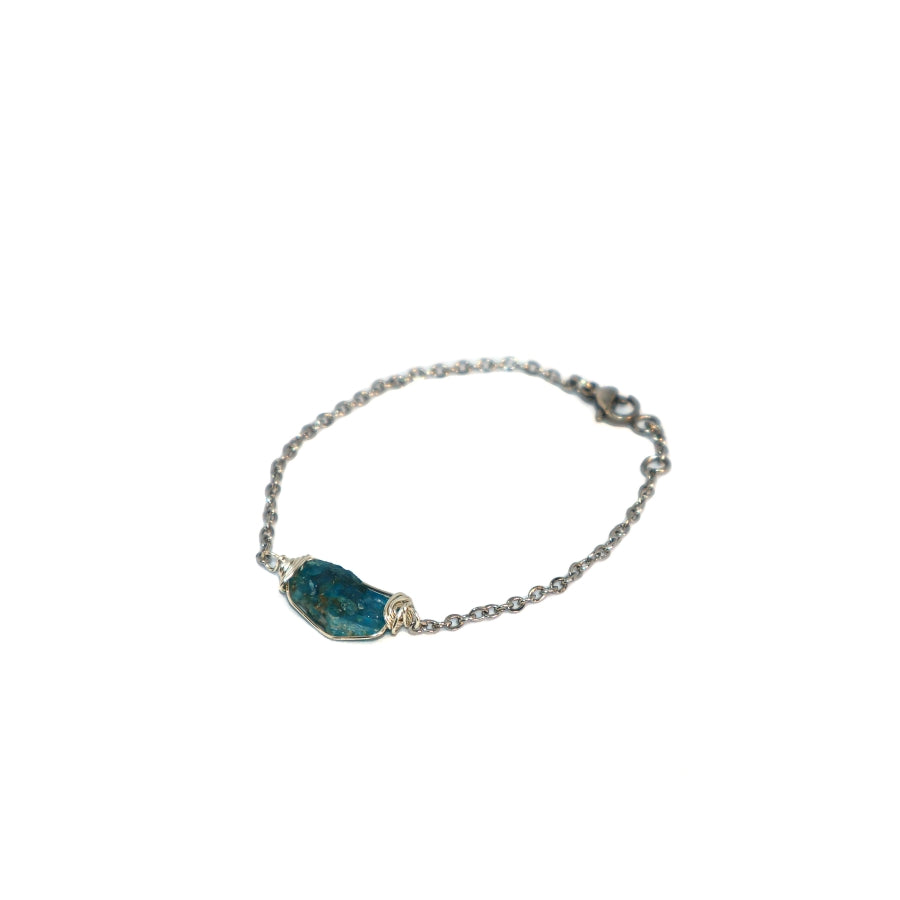 Bracelet Cage Natural Stones (Silver)