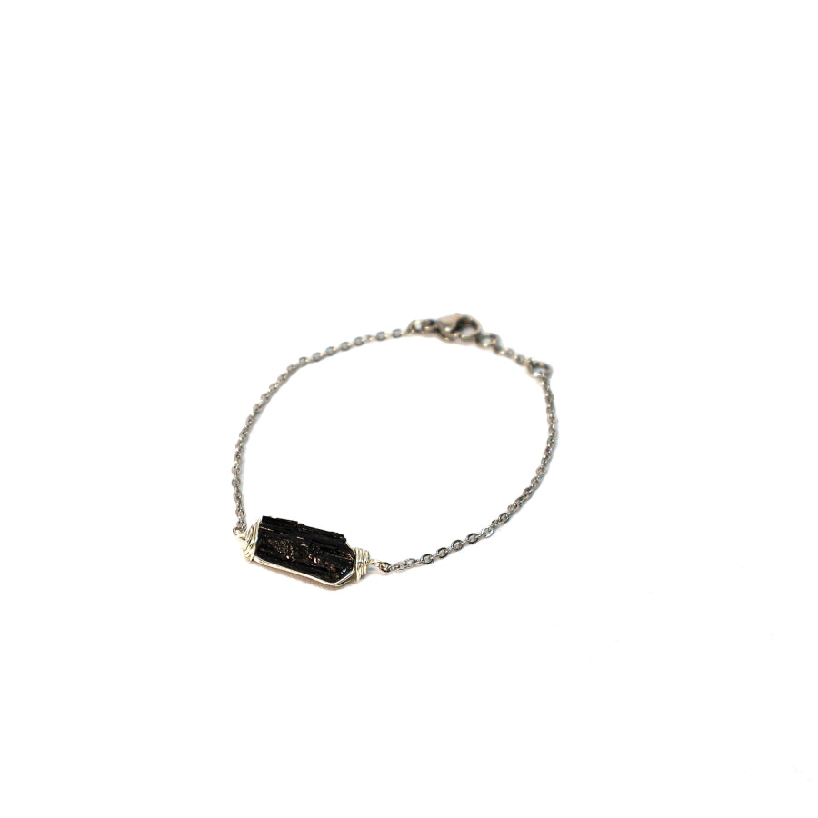 Bracelet Cage Natural Stones (Silver)