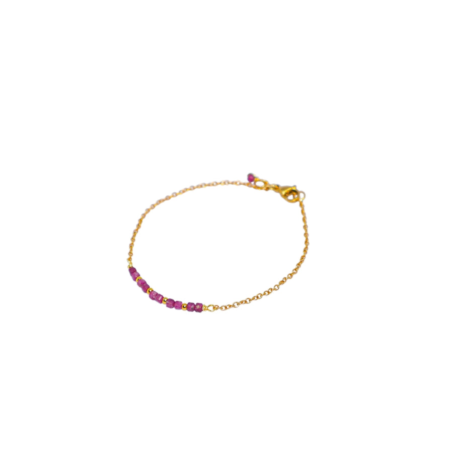 Bracelet Mini Beads in the Middle Natural Stones