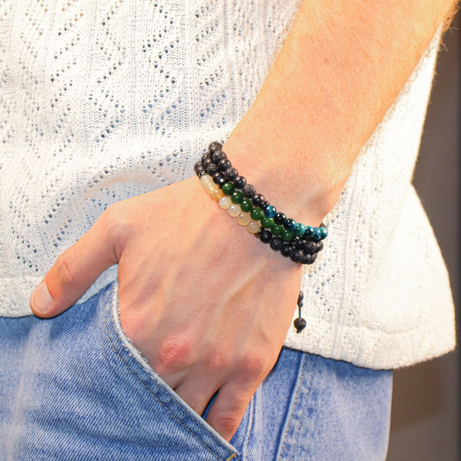 Bracelet Onyx/Lava 6mm Various Stones