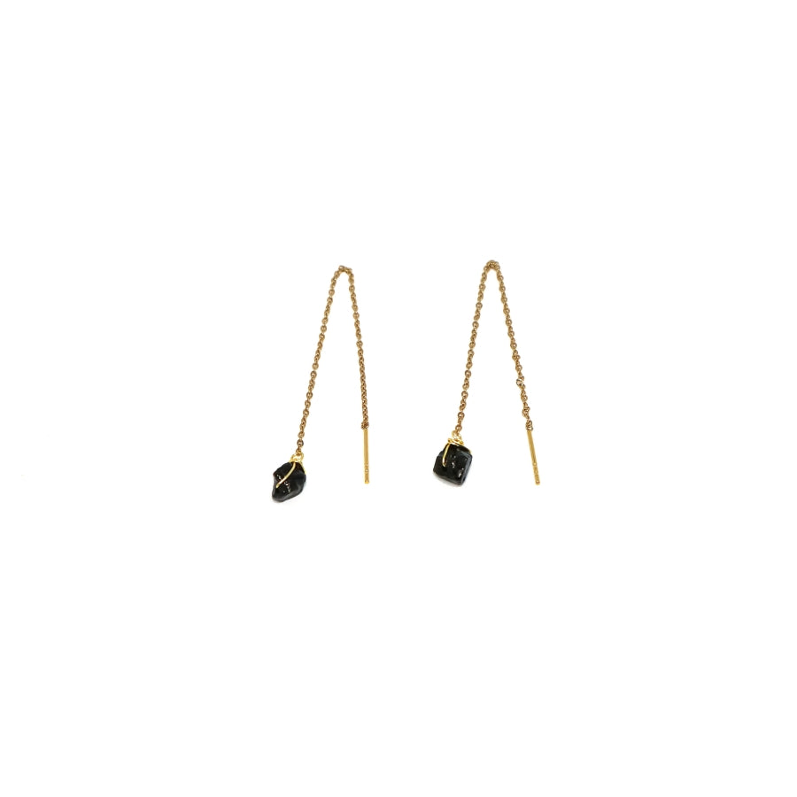 Earrings Chains One Stone