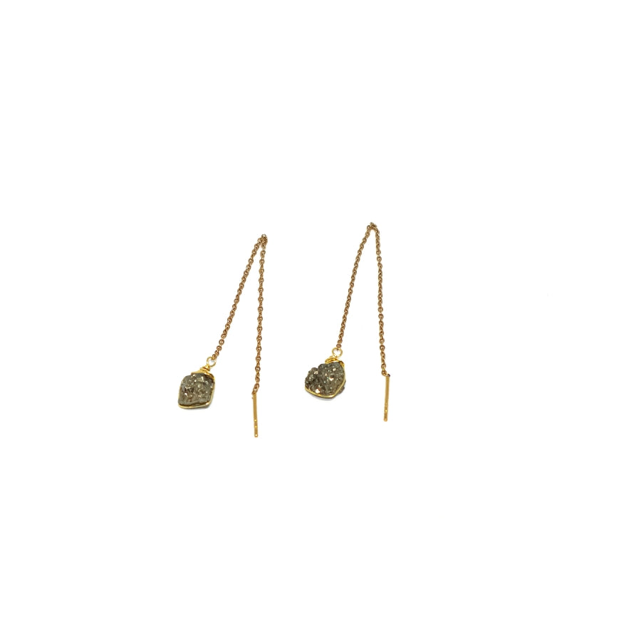 Earrings Chains One Stone