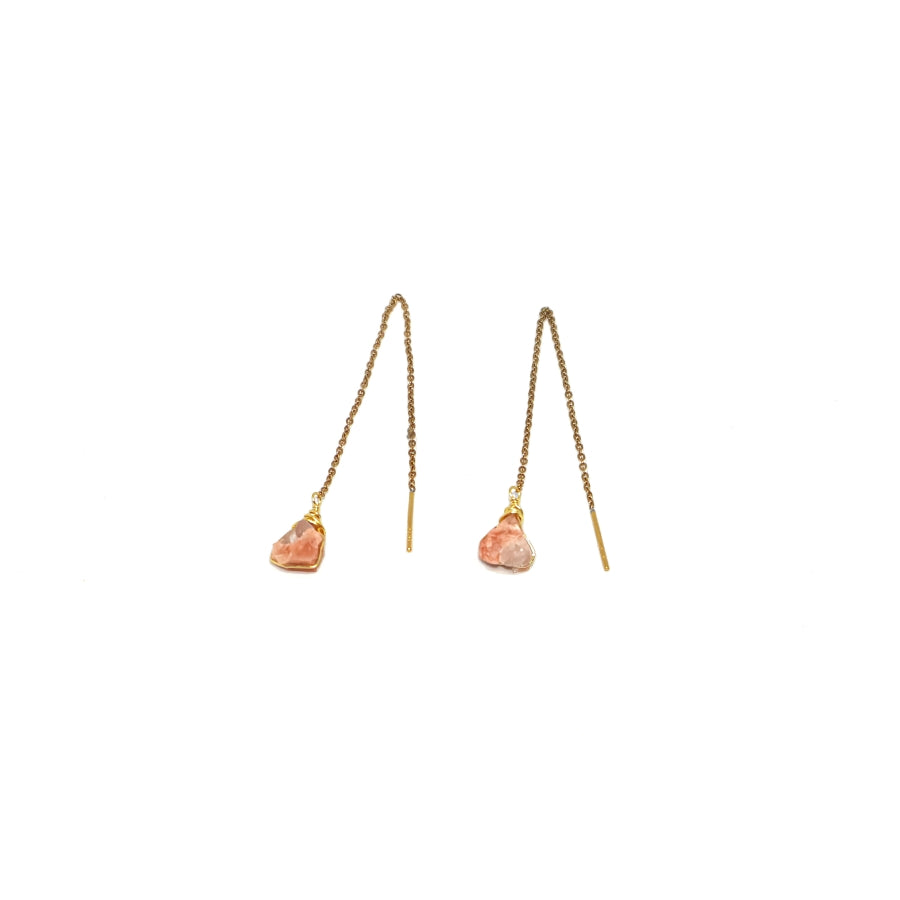 Earrings Chains One Stone