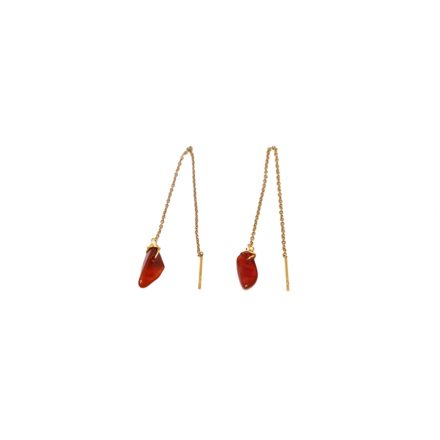 Earrings Chains One Stone