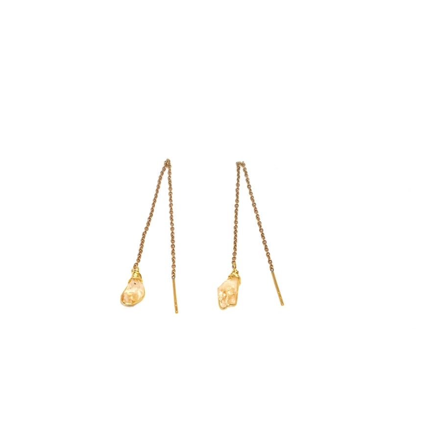 Earrings Chains One Stone