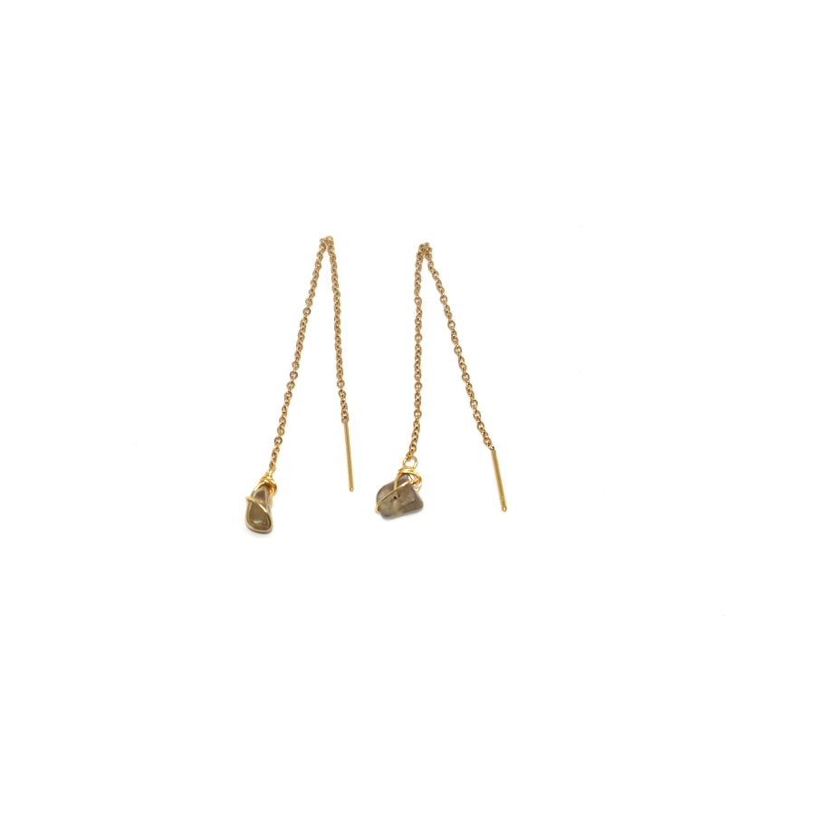 Earrings Chains One Stone