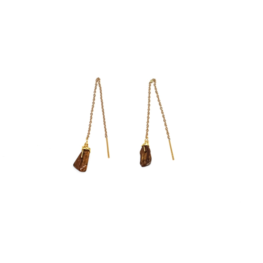 Earrings Chains One Stone
